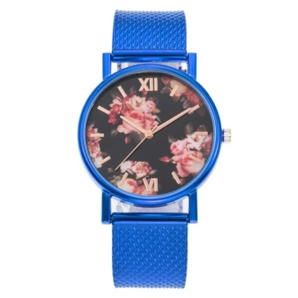 Reloj rosa pvc azul rey