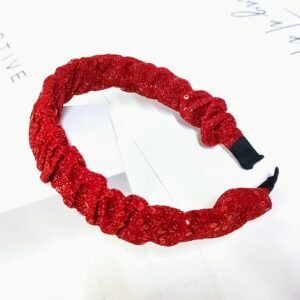 Diadema glitter lentejuela roja