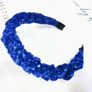 Diadema glitter lentejuela azul rey