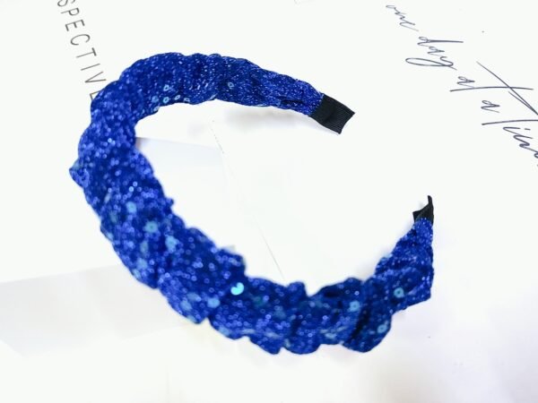 Diadema glitter lentejuela azul rey