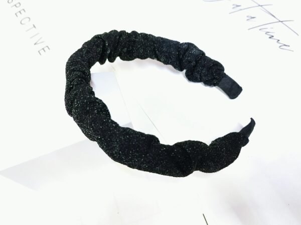 Diadema glitter lentejuela negra